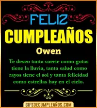 Frases de Cumpleaños Owen